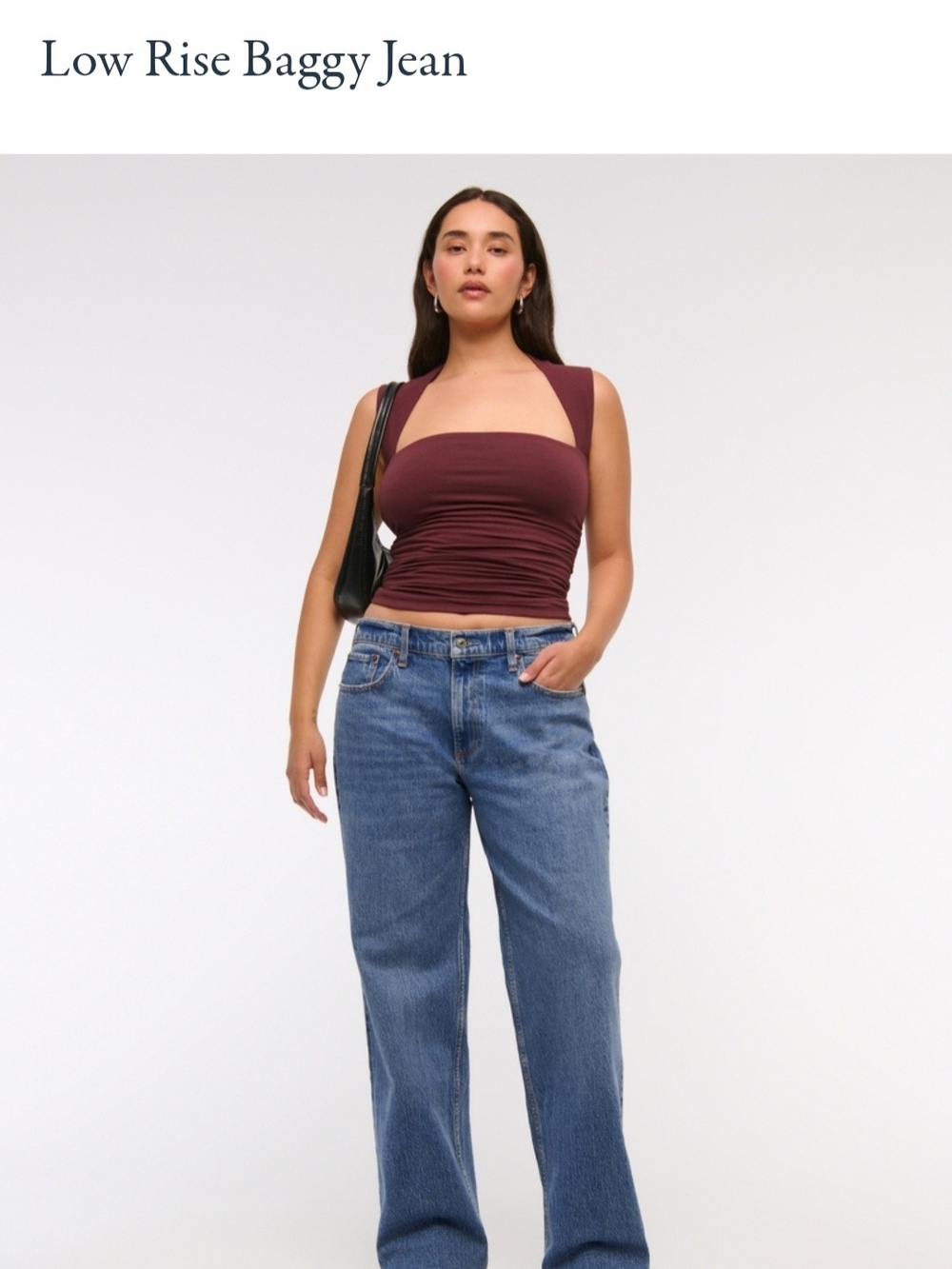 NWT Abercrombie & Fitch. Sz. 30 X-Short.  Low Rise Baggy Jeans - Blue